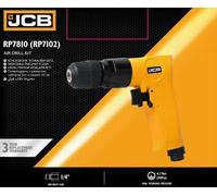 JCB-RP7810 Perceuse pneumatique 10 mm, perçage rapide et précis, vitesse de rotation 1800 tr/min, mandrin sans esign ergonomique, faible consommation d'air, compatible avec les compresseurs.