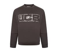 JCB - Sweat-shirt à col rond fabriqué en 80 % coton et 20 % polyester pour homme. Détails de la marque : tissu Cordura coudières pour homme, 320 g/m², Noir , XL