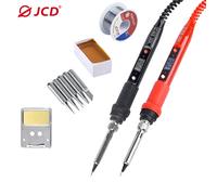 JCD - fer à souder électrique 80W avec affichage numérique LCD, pointes de fer à souder à température réglable, 220V/110V, outil de soudure 908s 908S-R SET3