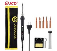 JCD-Fer à souder électrique avec affichage numérique LCD, température réglable, pointes, outils de soudage, 80W, 220V, 110V BLANC