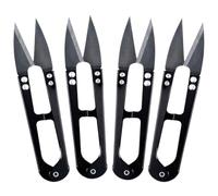 JchEnye 4 Pieces Sharp Stainless Steel Thread Scissors - Ciseaux de couture universels pour une séparation précise des fils et des fils pour l'artisanat et le soin des plantes