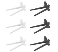 JchEnye Lot de 6 Pince à Doigts pour Snacks (3 Noirs + 3 Blancs), Accessoire Paresseux pour Gamer & Bureau, Pincez Sans Salir les Mains