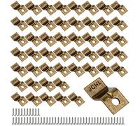JCHL Lot de 50 fixations de dessus de table avec vis en bronze très résistantes (comprend 50 clips et 50 vis) 50 - Bronze