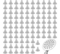 JCKD 100 pieces buses de rechange en silicone pour pommeau de douche, universelles, compatibles avec les buses de douche à effet pluie en acier inoxydable de 4 mm de diamètre (gris)