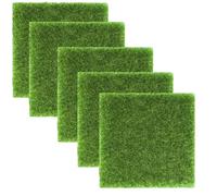 JCKD 5pcs Tapis de Gazon Artificiel Miniature, Mousse Miniature de Gazon Artificiel, Tapis de Gazon Vert Artificiel, idéal pour la décoration de Jardin intérieure et extérieure, terrasse, Micro