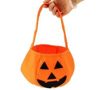 JCVBN Seau à bonbons portable en forme de citrouille d'Halloween pour enfants Emballage cadeau Fournitures de décoration de fête d'Halloween, 3 pièces.
