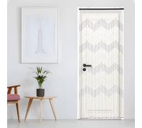 JDBDU Rideau de porte - Décoration de fenêtre - 90 x 220 cm - Rideau à fils - Protection contre les insectes - Pour balcon - Séparateur de pièce