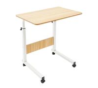 JDBDU Table d'appoint mobile sur roulettes, table d'ordinateur portable réglable en hauteur 60 x 40 cm (70-90 cm), avec support pour tablette et freins de stationnement, table de toilette pour canapé