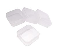 Jdeijfev Petites boîtes de rangement en plastique transparent avec couvercle à charnière pour accessoires, travaux manuels, fournitures d'apprentissage, vis, perceuses