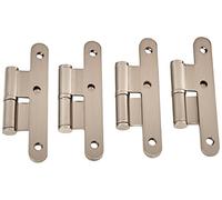 Jdel Lot de 4 tiges Rondes sans Rivets en Nickel 100 mm Droite, 100 mm