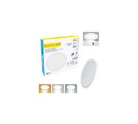 JDGMLUXED Plafonnier Led Detecteur de Mouvement Intérieur, 24W, IP44, 3000K/4000K/6500K Ø 30 x 2,5CM Luminaires Adaptés Pour Couloir, Sous-sol, Garage, Escalier et Balcon-Lot de 1