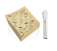 JDNFKG 150 Feuilles De Papier À Hamburger Épaissi Et 1 Pince À Pain, Papier d'emballage Résistant À l'huile Et À l'eau, Papier d'emballage Alimentaire, Adapté Aux Sandwichs, Fromages, Gâteaux.