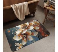Jdozfo Tapis de Bain Antiderapant Absorbant, Tapis de Douche Super Absorbant à Séchage Rapide, Lavable Bathroom Mat pour Salle de Bain, Éviers Cuisine et L'entrée Sol Gold 70x140cm 6-805