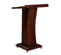 JDSHFEN Pupitre de pupitre, pupitres en Noyer Noir, Table de Travail inclinable, monté au Sol, en Bois Massif, à roulettes, avec roulettes, Support de Podium Portable pour église