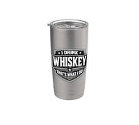 Je bois du whisky That's What I Do Vintage Bourbon Scotch Fan Gobelet isotherme en acier inoxydable double paroi