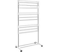 Je Cherche Une Idee - Etendoir à linge vertical 3 niveaux + portes-cintres Blanc G