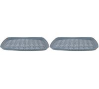 JE CHERCHE UNE IDEE - KM4027 Plateau Égouttoir Carré Pratique Vaisselle, Surface Nettoyage Facile, 34,50x34,50x1,80 cm, Couleurs Variées Rouge/Gris/Noir/Turquoise (Lot de 2)