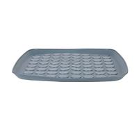 JE CHERCHE UNE IDEE - KM4027 Plateau Égouttoir Carré Pratique Vaisselle, Surface Nettoyage Facile, 34,50x34,50x1,80 cm, Couleurs Variées Rouge/Gris/Noir/Turquoise