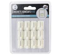 CMP Lot de 12 ADHESIF Crochet Rideau X4 PP Code D18622