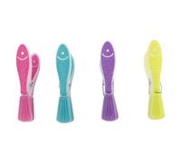JE CHERCHE UNE IDEE Lot de 18 Pinces à Linge Forme Poisson Multicolore | Plastique, lot de 18 pinces à linge, forme poisson, 4x1,6x8,6 cm, séchage du linge, buanderie, multicolore