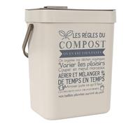 Je Cherche une Idée – Poubelle à compost en plastique ME0020 5L avec anse et accroche