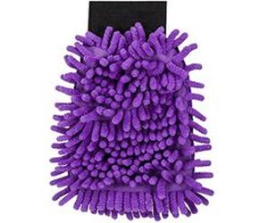 Je Cherche une Idée ME2205 Gant Chenille Microfibre, Polyester, Bleu Vert Rose/Violet, 23,5 x 17,9 x 2,5 cm Vert G