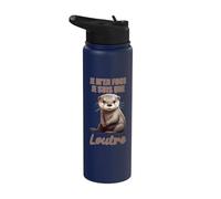 Je M'en Fous Je Suis Une Loutre - Loutre Douce Stainless Steel Insulated Water Bottle