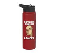 Je M'en Fous Je Suis Une Loutre - Loutre Douce Stainless Steel Insulated Water Bottle