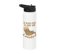 Je M'en Fous Je Suis Une Loutre - Loutre Douce Stainless Steel Insulated Water Bottle