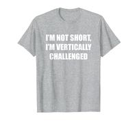 Je ne suis Pas Petit, Je suis confronté à Un défi Vertical T-Shirt, Homme, Gris Chiné, 3XL