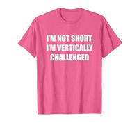 Je ne suis Pas Petit, Je suis confronté à Un défi Vertical T-Shirt, Homme, Rose Chiné, 3XL