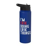 Je suis Erik et je fais des choses avec Erik Stainless Steel Insulated Water Bottle