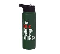 Je suis Erik et je fais des choses avec Erik Stainless Steel Insulated Water Bottle