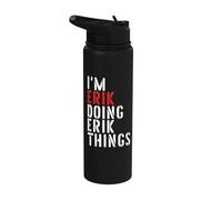 Je suis Erik et je fais des choses avec Erik Stainless Steel Insulated Water Bottle