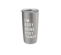 Je Suis Kody Qui Fait Des Choses à Kody Gobelet isotherme en acier inoxydable double paroi