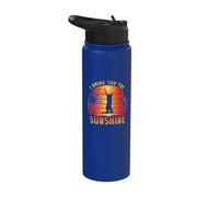 Je t'apporte le soleil, le vintage, le surf, la plage, le soleil, le palmier Stainless Steel Insulated Water Bottle