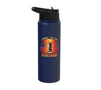 Je t'apporte le soleil, le vintage, le surf, la plage, le soleil, le palmier Stainless Steel Insulated Water Bottle