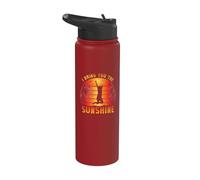 Je t'apporte le soleil, le vintage, le surf, la plage, le soleil, le palmier Stainless Steel Insulated Water Bottle