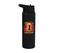 Je t'apporte le soleil, le vintage, le surf, la plage, le soleil, le palmier Stainless Steel Insulated Water Bottle