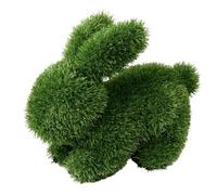Jeamis Sculpture innovante en gazon artificiel Lapin Ours Chien Art Jardin Décoration en herbe (Lapin, 35 cm)