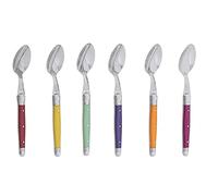 Jean Dubost - Coffret 6 cuillères à café Laguiole couleurs en Inox irisées