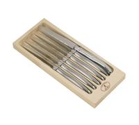 Jean Dubost Couteaux à steak Laguiole 97600 – Set de 6 tout inox argent