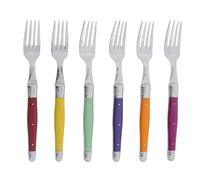 Jean Dubost - Coffret 6 fourchettes Laguiole irise assorties - Acier inoxydable multicolore