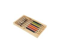 Jean dubost laguiole coffret 6 fourchettes couleur