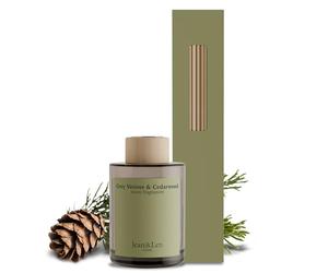 Jean & Len Diffuseur Vétiver Gris & Cèdre, parfum sensuel, végan, 100 ml