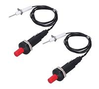 Jeanoko 2 Pcs Piezo Allumeur 1 Out 2 Bouton Poussoir avec Allumage Aiguille Fil 1 Mètre Allumage Piezoélectrique pour Maison Restaurant Cheminée Four Chauffage Cuisine