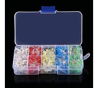 Jeanoko Assortiment de Diodes Lumineuses LED de 3mm, 500 Pièces, Kit D'économie D'énergie Flexible et Durable pour les Projets de Bricolage, le Bureau et la Maison
