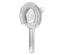 Jeanoko Crépine de Bar avec Poignée Ergonomique, 6,5x3,9 Pouces | Acier inoxydable, Design compact, Idéal pour les cocktails, Facile à nettoyer