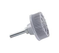Jeanoko Disque en Poils D'émeri de 2 Pouces, Brosse Abrasive en Caoutchouc, Roue de Polissage pour L'élimination de la Rouille, Convient à la Perceuse électrique pour la Finition du Métal, 1 X (Blanc)