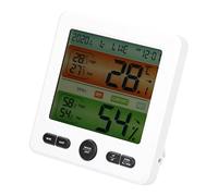 Jeanoko Jauge de Température et d'humidité Intérieure, Thermomètre Numérique Précis pour la Maison et le Bureau, Grand écran 4,92x4,92 Pouces (Blanche)